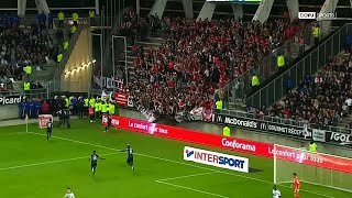 Fans hurt as French football barrier collapses [upl. by Cooperman]