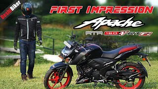 TVS Apache RTR 160 4V Fi ABS 1st impression Review Price in BD [upl. by Notserp785]