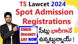 Spot Admissions RegistrationsTS LAWCET 2024 [upl. by Akinal]