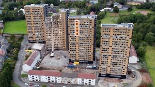 Tarfside Oval demolition Glasgow Cardonald [upl. by Christis]