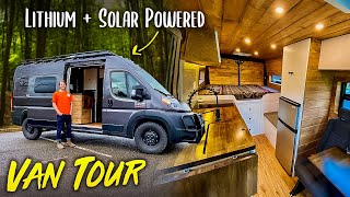 VAN TOUR  AMAZING Budget Custom Converted Ram ProMaster Build Out CAMPERVAN [upl. by Phedra]