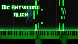 Die Antwoord  Alien  piano cover  tutorial  how to play [upl. by Ettelrahc]