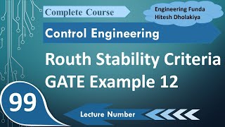 12 Routh Stability Criterion For Oscillatory System in Control Systems [upl. by Candida]