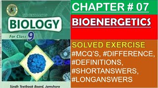 Chp 7  Bioenergetics  Class 9th  Biology  Sindh Textbook Board [upl. by Birkner396]