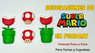 Decoraciones de Mario Bros para tortas y cupcake [upl. by Aniratac]