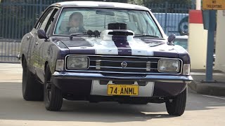 Angry sounding tuff cars leaving car show Sydney Rosehill Logistis Go SMC event [upl. by Ranger]