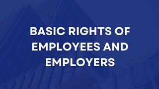 BASIC RIGHTS OF EMPLOYEES AND EMPLOYERS BSBA HRM3D CotabatoStateUniversity cotabatocity [upl. by Nomal]