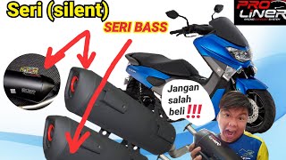 ADA DUA TIPE KNALPOT PROLINER NEO SERIES SERI SILENT DAN BASS YAMAHA NMAX PROLINER RACING EXHAUST [upl. by Wachtel]