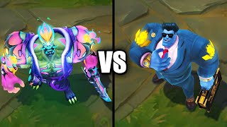 Corporate Mundo VS Street Demons Mundo Skins Comparison League of Legends [upl. by Sakhuja]