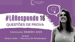 LêResponde 16 questões do concurso EBSERH 2023 [upl. by Yvehc]