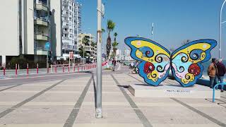 Turkey Mersin Walking tour from Pompei Beach to Mersin Marina 07032022 4k Ultra HD 60fps [upl. by Erodroeht]