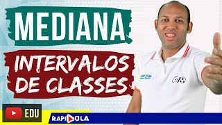 MEDIANA PARA DADOS AGRUPADOS COM CLASSES ✅ ESTATÍSTICA [upl. by Bein763]