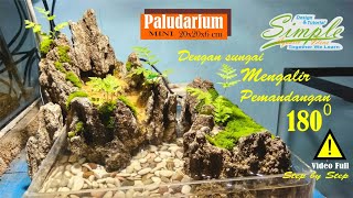 Step by step low budget nano paludarium dengan sungai mengalir  Aqua terrarium 11 [upl. by Yelyak765]