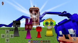 Every Shin Sonic vs INCREDIBOX SPRUNKI ADDON in MINECRAFT PE [upl. by Ardnasyl636]