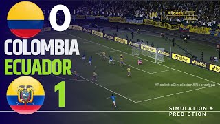 COLOMBIA 01 ECUADOR  Resumen • Eliminatorias Sudamericanas 2024 SimulaciónRecreación [upl. by Ahsiyk512]