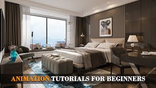 3ds max Interior Animation tutorials for beginners [upl. by Rosette]