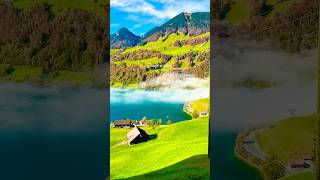 📍 Lungerersee🇨🇭 INmedia22 MySwitzerland YouTube shorts viralvideo love nature alps [upl. by Bennie]