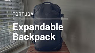 NEW Tortuga Expandable Backpack Review  Carry On Friendly Travel Pack [upl. by Acinimod]