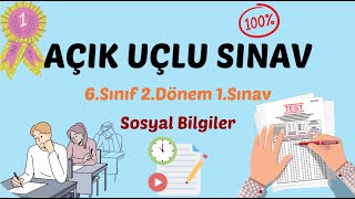 Sosyal Bilgiler 6Sınıf 2 Dönem 1AÇIK UÇLU SINAV ÖRNEĞİ [upl. by Marentic612]