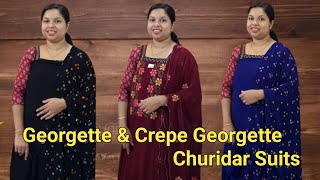 Georgette amp Crepe Georgette Churidar SuitsBooking  8848089032 9074248160 [upl. by Lettig]