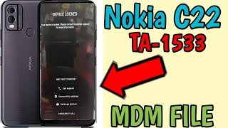 Nokia C22 TA 1533 MDM Remove Latest Security Patch [upl. by Johnathon]