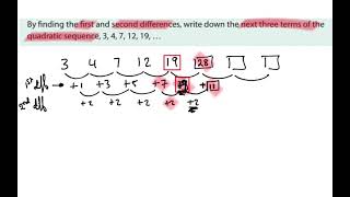 Quadratic sequences [upl. by Allemaj]