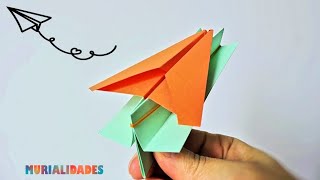 ✈️ LANZA AVIONES DE PAPEL VUELAN MUCHO CREALO EN 1 MINUTO❗CRAFT DIY [upl. by Akinahc]