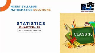 STATISTICS  Class 10  SSLC  NCERT  math solutions  chapter 13 [upl. by Reitrac]