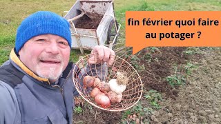 21 février  quoi faire au potager   Les fraisiers  ail  échalotes [upl. by Gnouv]