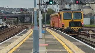 rail tamper departing Plymouth train station [upl. by Ilaw]