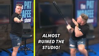 Pat McAfee Almost DESTROYS His Studio [upl. by Pebrook]