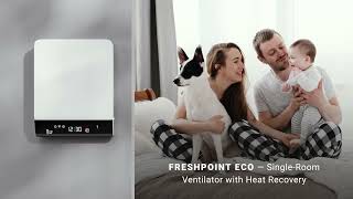 Freshpoint Eco  Smart HRV unit for singleroom ventilation [upl. by Alyahsal]