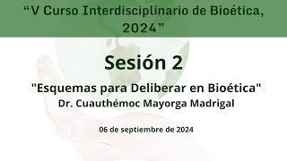 Sesión 2 quotEsquemas para deliberar en Bioéticaquot Dr Cuauthémoc Mayorga Madrigal [upl. by Hgielrebma]