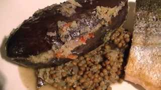 Clean eating recept gevulde aubergine met linzen [upl. by Naahsar]