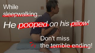 Poop on the pillow  while sleepwalking [upl. by Auburta]