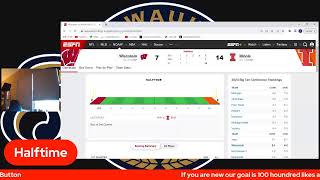 Wisconsin Badgers Vs Illinois College Football [upl. by Yzus]