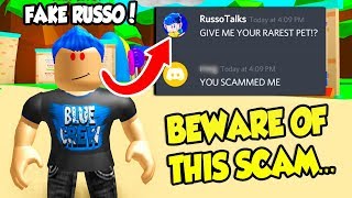 SOMEONE IS PRETENDING TO BE ME AND IS SCAMMING PEOPLE IN BUBBLE GUM SIMULATOR Roblox [upl. by Robin]