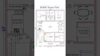 200 guj ke makan ke nakshey  3848 house plan  38by48 house map  viral house shorts youtube [upl. by Mcneil]