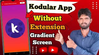 Kodular Without Extension Gradient Screen  Kodular tutorial [upl. by Kulda]