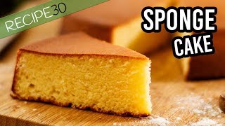 Classic Sponge Cake or Genoise the basic recipe with 4 ingredients [upl. by Ellerud259]