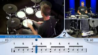 5Minute DrumSet WarmUp Beginner  Drum Lesson [upl. by Bagger]