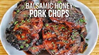 Easy Balsamic Honey Pork Chops Recipe for Dinner [upl. by Samella]