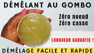 🌺 90 Démêlant au gombo  démêle hydrate assouplit adoucit les cheveux [upl. by Luanne292]