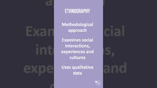 Ethnography  60 Second Sociology [upl. by Lothar]