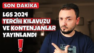 Dikkat  LGS 2024 TERCİH Kılavuzu Yayınlandı  TÜM DETAYLAR [upl. by Belding169]