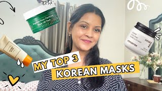 My Top 3 KOREAN MASKS in 2024  for all skin types koreanskincare facemask [upl. by Aicek]