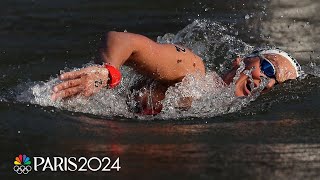 Sharon van Rouwendaal makes history as twotime gold medalist in marathon swimming  Paris Olympics [upl. by Dearman]