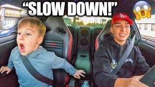 SCARING LITTLE BROTHER IN 800HP GTR FAST LAUNCH [upl. by Aicekan]