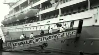 Terugkeer schip Willem Ruys naar Rotterdamse haven 1953 [upl. by Gabi248]