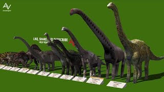 Dinosaur Size Comparison 3D  Smallest to Biggest [upl. by Dygert583]